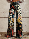 Pantalón étnico chic Olivia de Vega Madrid con estampados coloridos y diseño moderno, mostrado en la imagen.