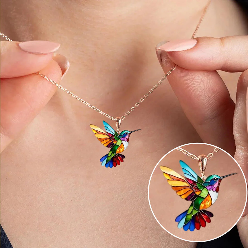 Eli | Collar Colibrí + Pendientes de Regalo