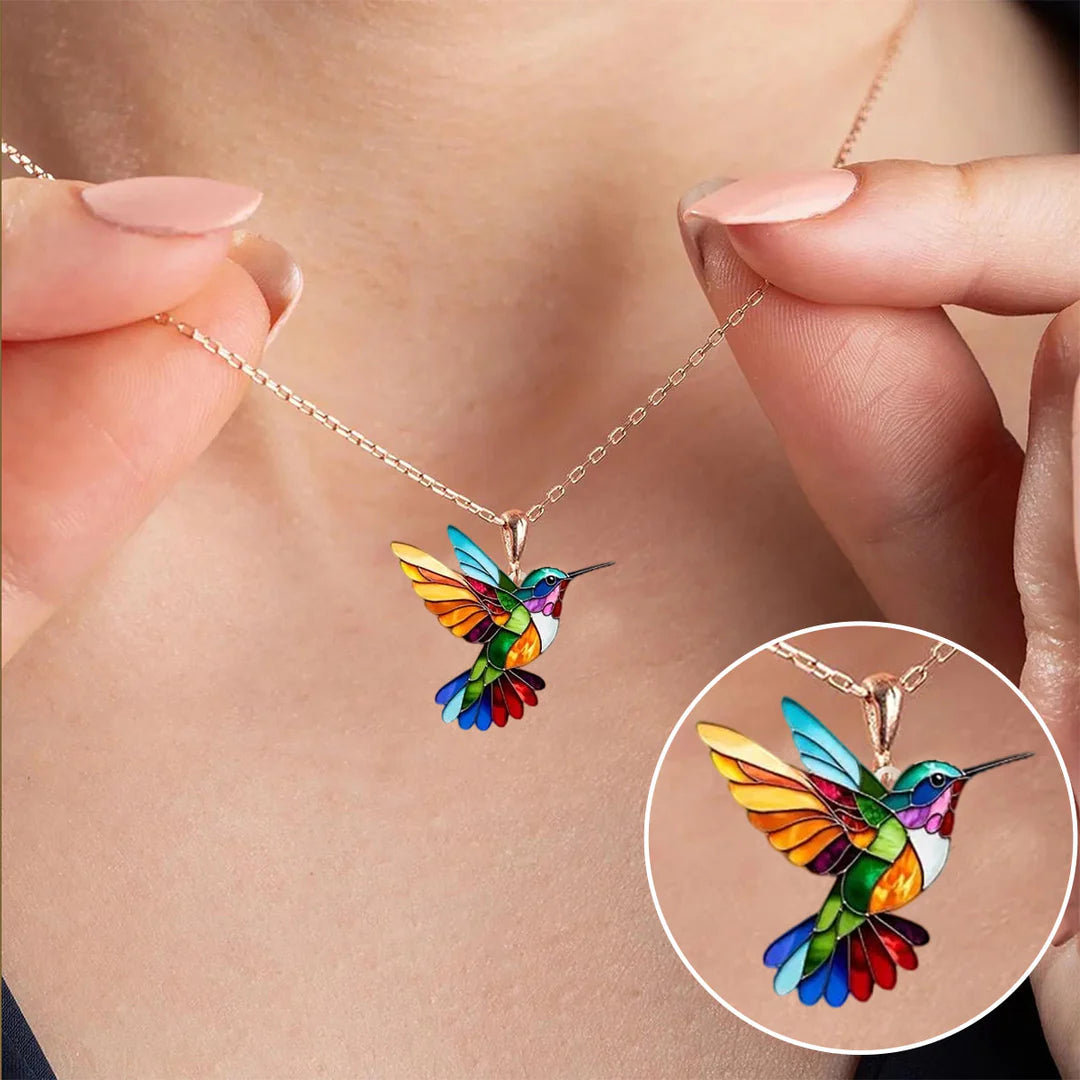 Eli | Collar Colibrí + Pendientes de Regalo