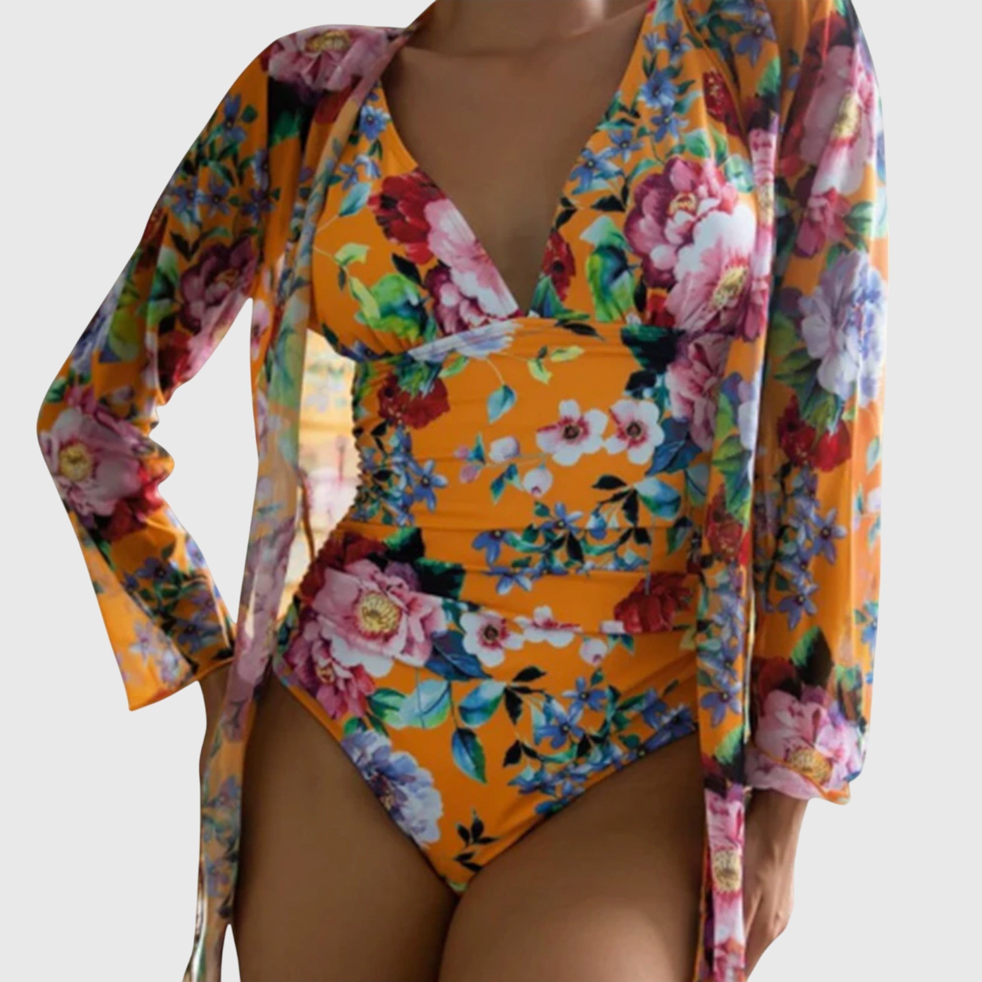 Conjunto de bañador de verano Linnea de Vega Madrid, con diseño colorido y ajuste cómodo para la playa o piscina.