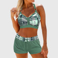 Bikini de cintura alta Vega Madrid Janelle con textura en color sólido, ideal para playa y verano, ajuste cómodo y elegante.