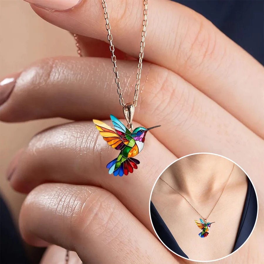 Eli | Collar Colibrí + Pendientes de Regalo
