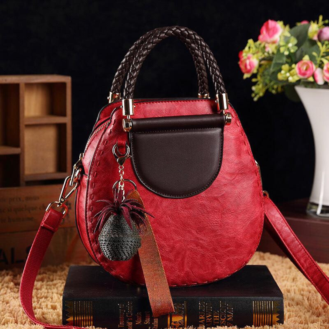 Bolso tote de piel Bianca de Vega Madrid, en color camel, con asas cortas y diseño elegante para uso diario.