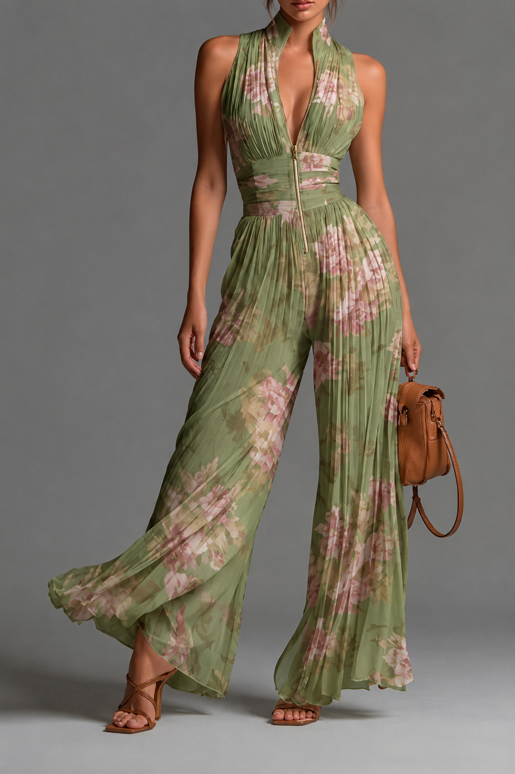 Mono plisado Iria de Vega Madrid, vestido elegante y sofisticado, con detalles plisados en el diseño.