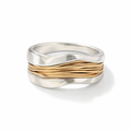 Tejido | Anillo de Plata con Hilos de Oro