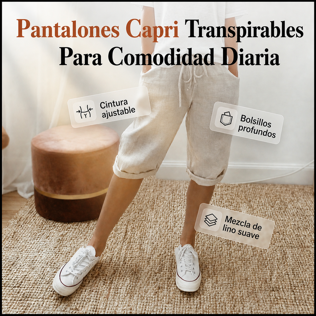 Pantalón tobillero relax Julia de Vega Madrid, viste con estilo y comodidad, en color neutro y tela suave.