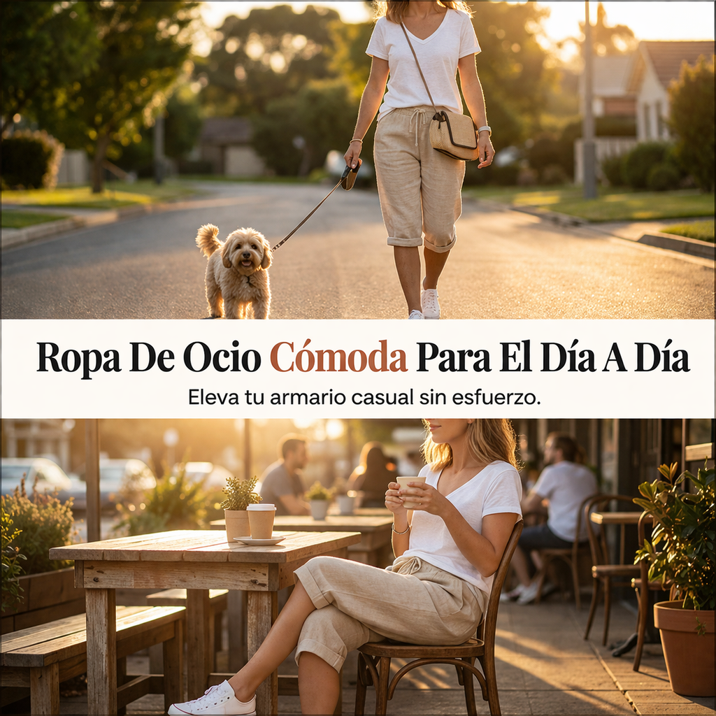 Pantalón tobillero relax Julia de Vega Madrid, en color neutro, con ajuste cómodo y estilo casual para mujer.