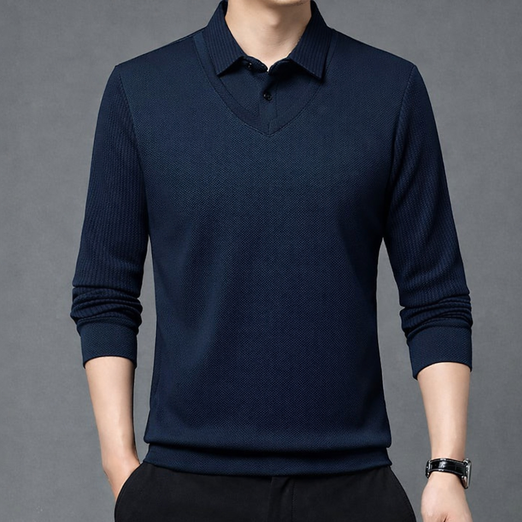 Enzo | Camisa de Dos Piezas con Cuello Rayado - Vega Madrid