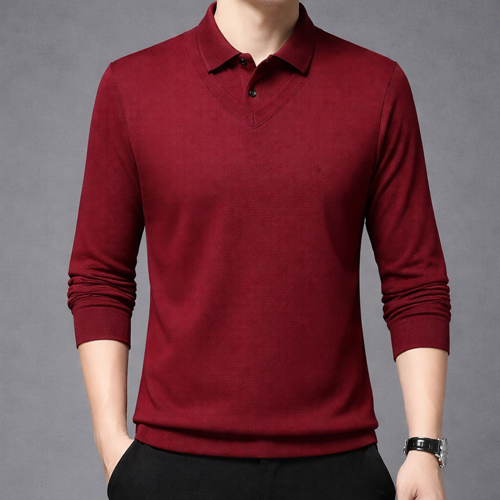 Enzo | Camisa de Dos Piezas con Cuello Rayado - Vega Madrid