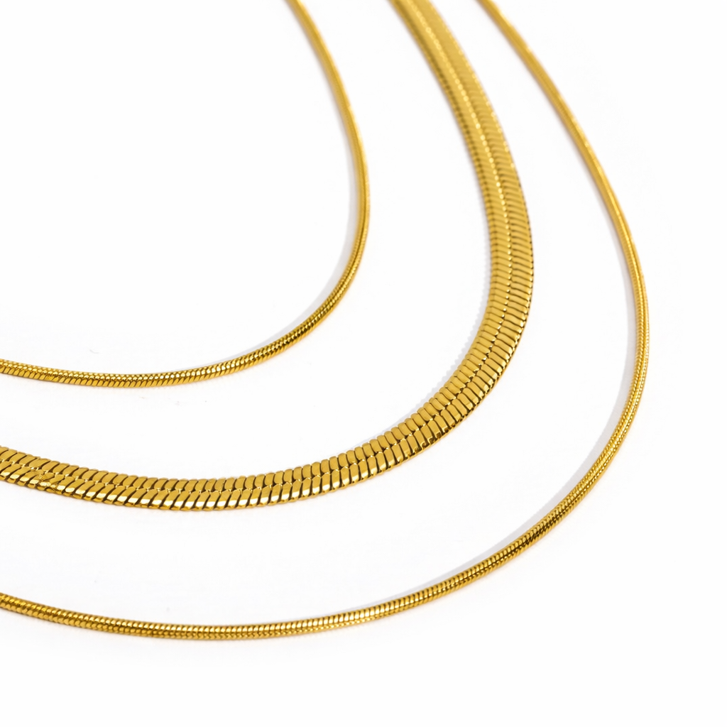 Collar de Cadena Multicapa Dorado