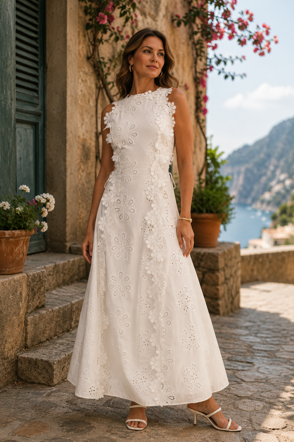 Della | Vestido largo elegante bordado
