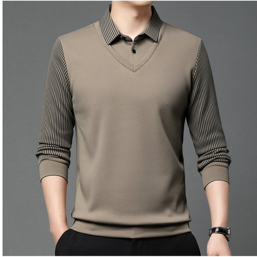 Enzo | Camisa de Dos Piezas con Cuello Rayado - Vega Madrid