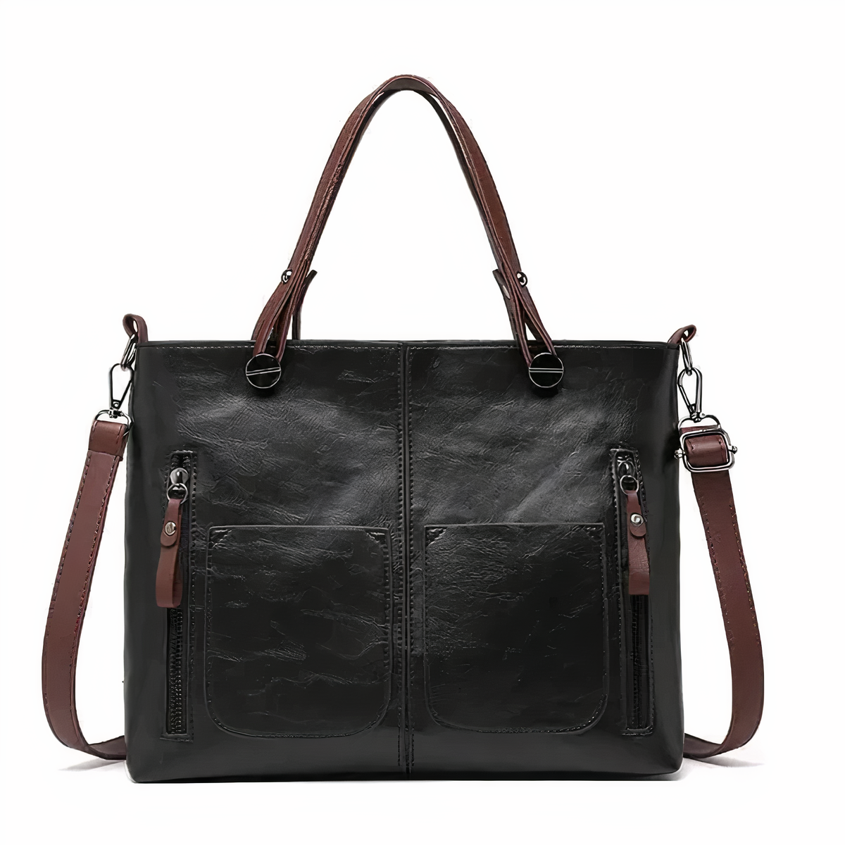 Bolso de piel Sydney de Vega Madrid, bolso versátil con asas cortas y detalles en piel suave, en color camel.