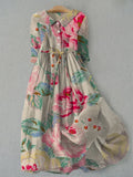 Vestido floral para mujer Fiorella de Vega Madrid, con diseño artístico y elegante, ideal para comodidad y estilo durante todo el día.