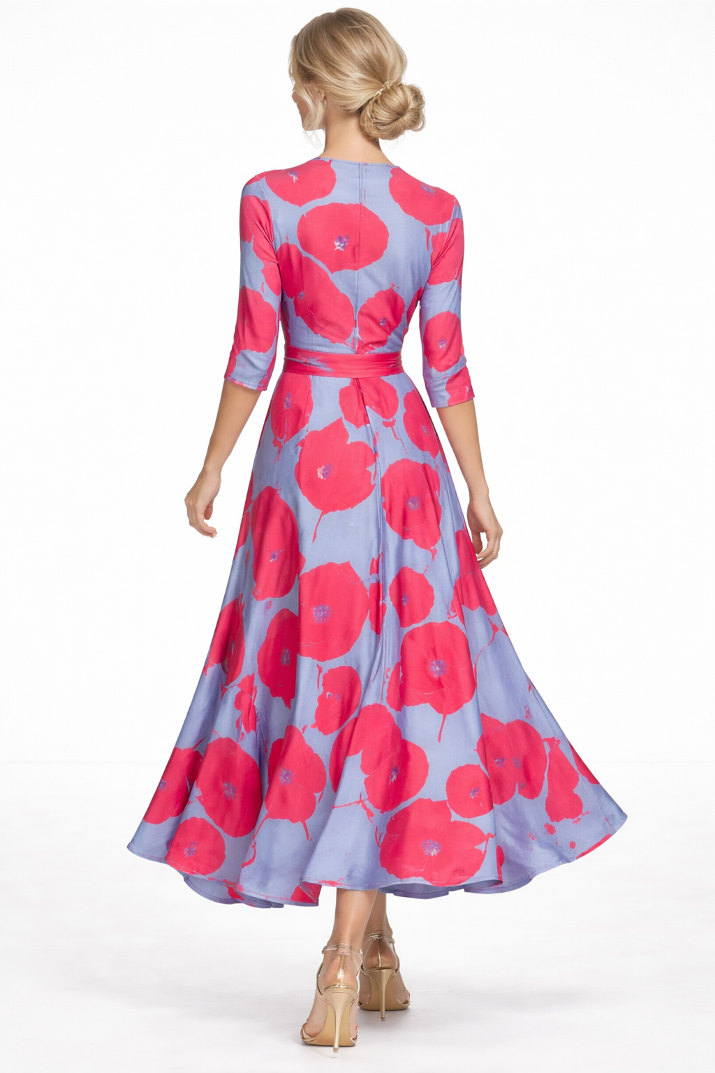 Sofía | Vestido Largo Floral Rojo Elegante - Vega Madrid