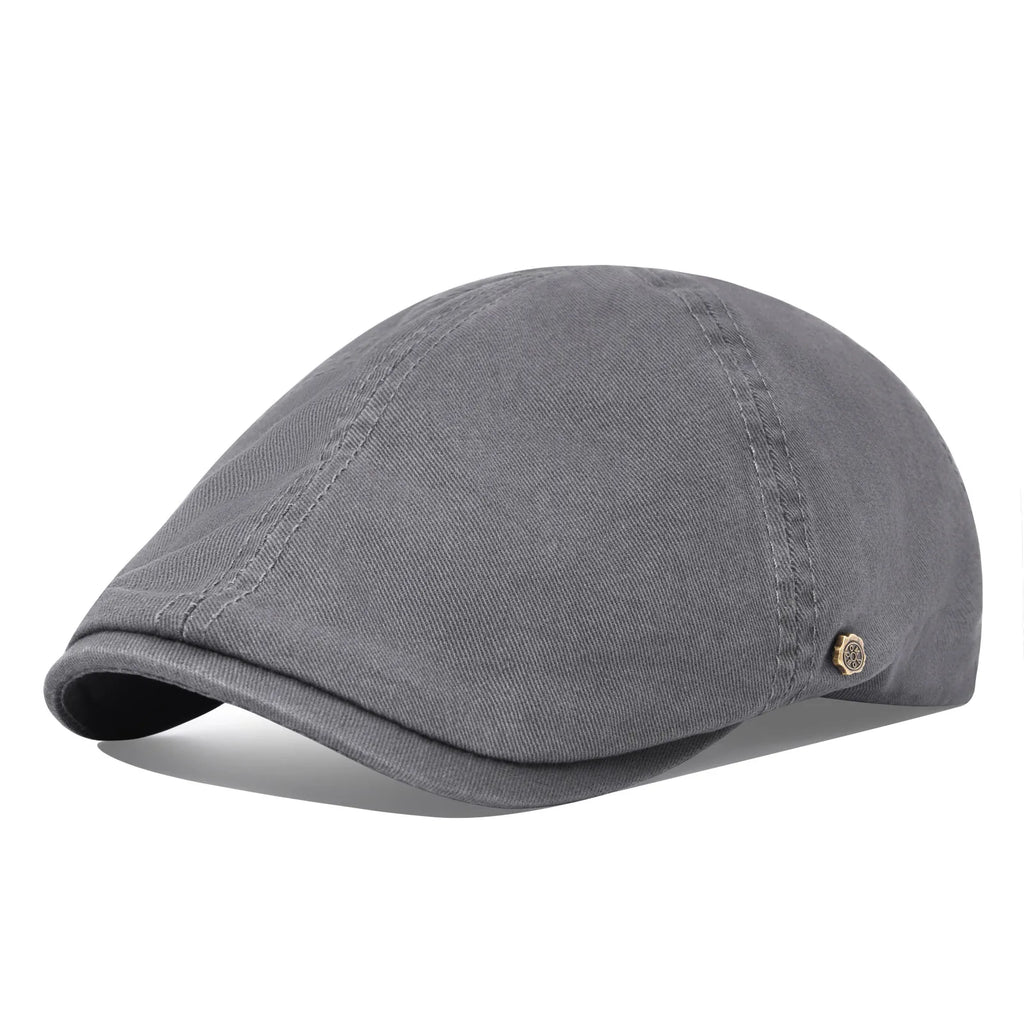 Gorra de golf de algodón Álex de Vega Madrid, diseño en color neutro, con visera curva y logotipo en la parte frontal.