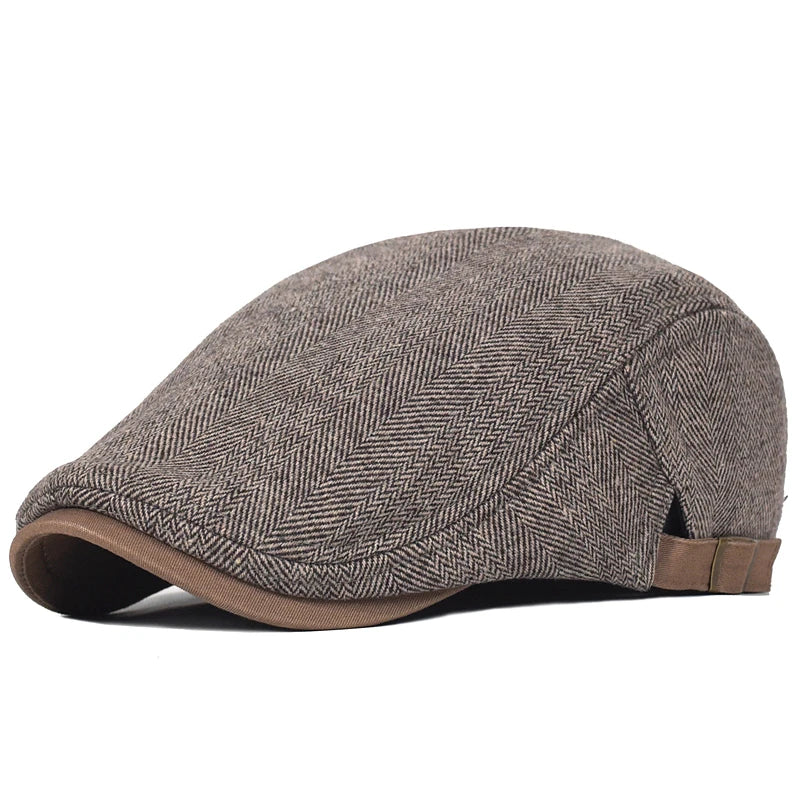 Gorra Tweed Heritage Elías de Vega Madrid en color neutro, con diseño clásico y detalles de textura de tweed.