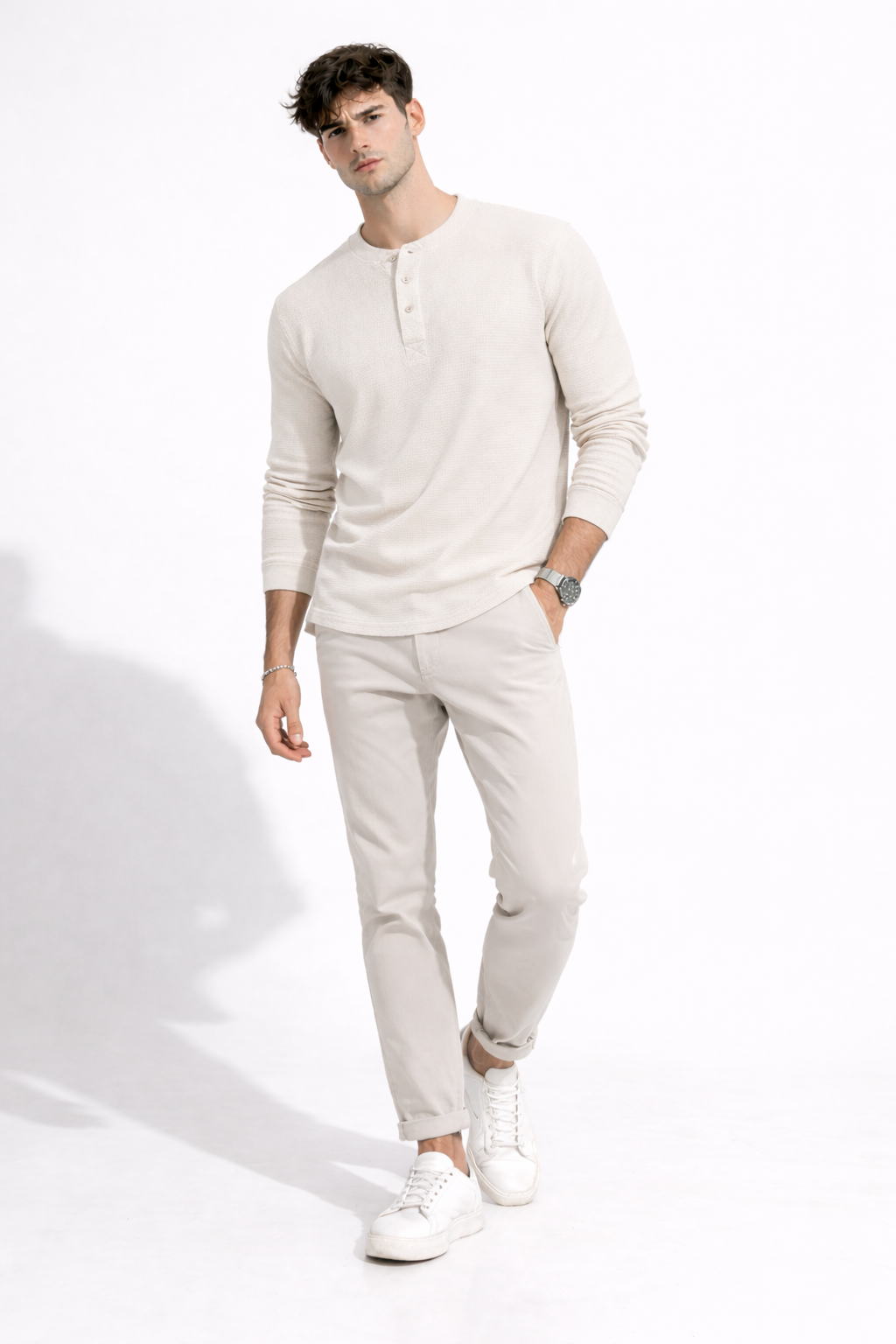 Marco | Camiseta Henley Texturizada con Botones Frontales - Vega Madrid