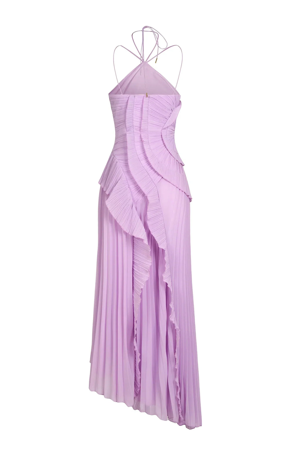 Marina I Vestido Elegante con Volantes y Corte Asimétrico - Vega Madrid