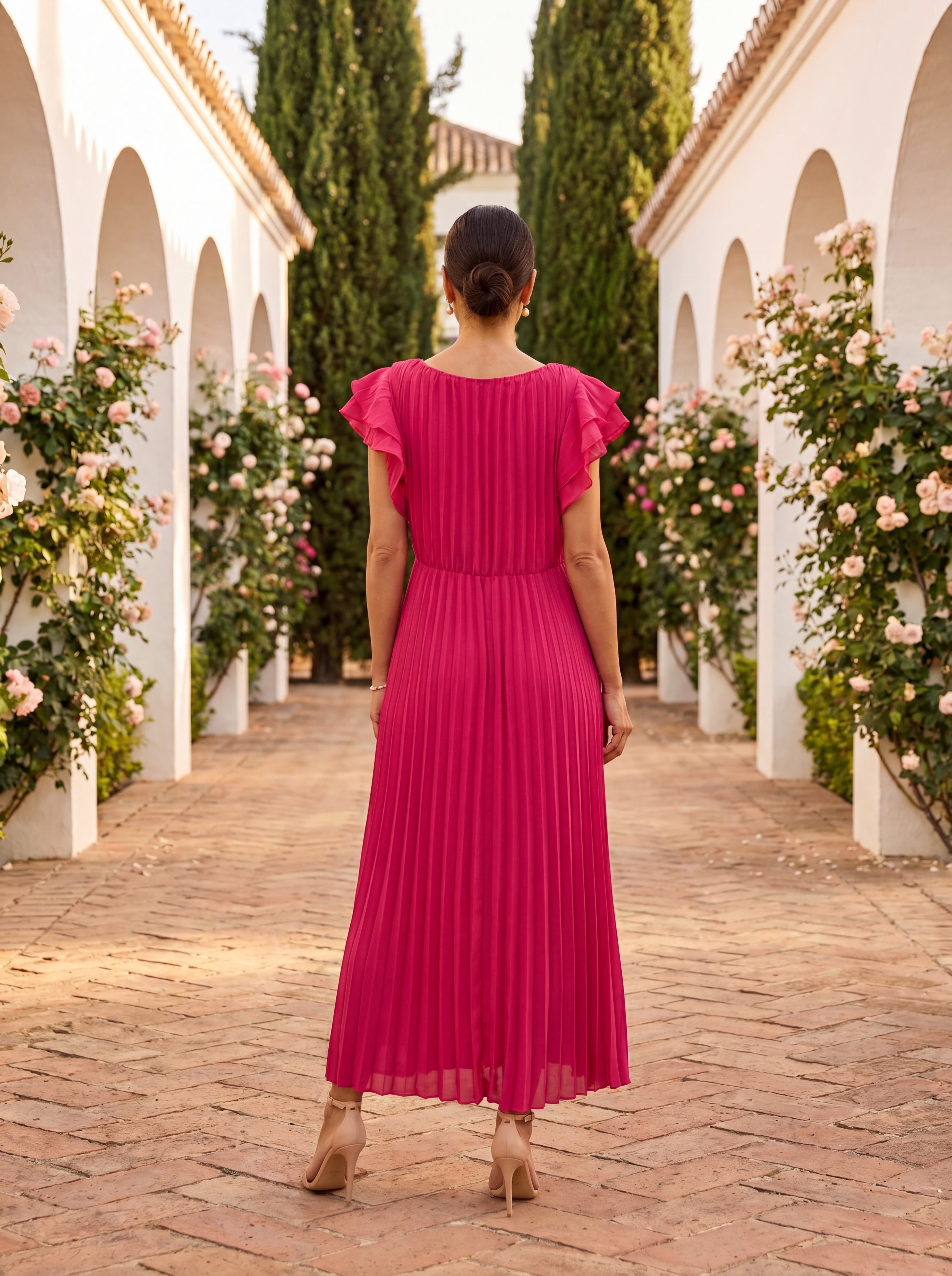 Lara | Vestido de Noche Plisado