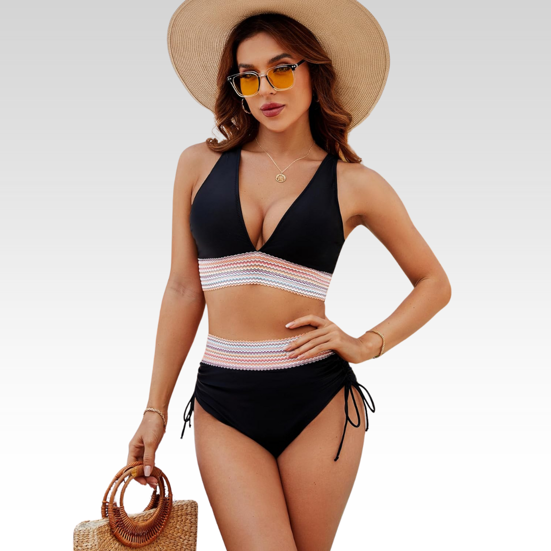 Bikini Elara de Vega Madrid en color azul, con diseño que realza la figura, ideal para playa y piscina.