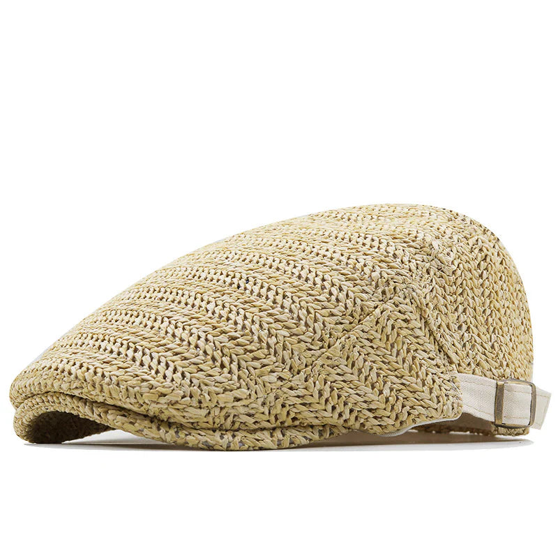Boina de paja ajustable Adrián de Vega Madrid, ideal para verano, con diseño liviano y cómodo para protección solar.