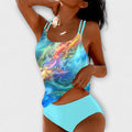 Conjunto tankini Patricia de Vega Madrid para mujer, con top y braguita en color liso, ideal para nadar y playa.