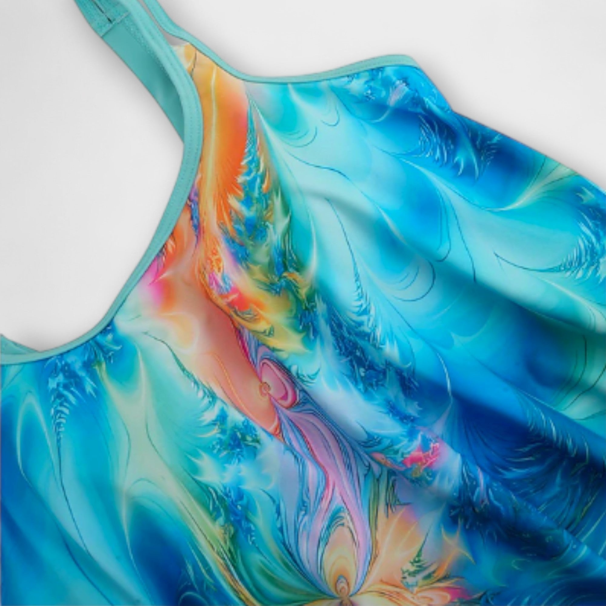 Conjunto tankini Patricia de Vega Madrid en color azul, con top y braguita para mujer, ideal para la playa o piscina.
