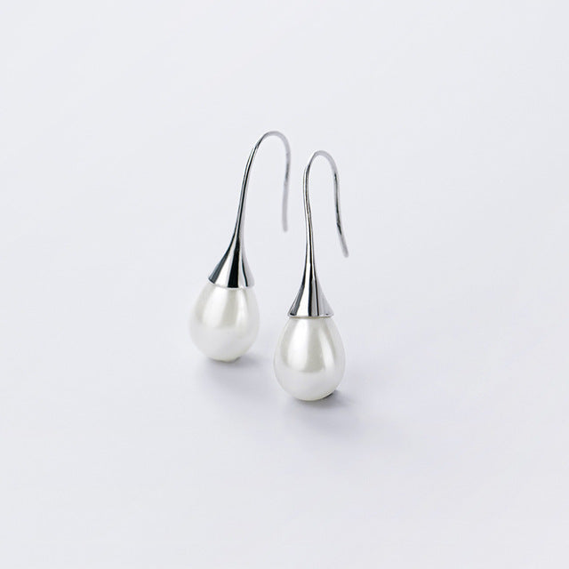 Pendientes Colgantes de Perlas