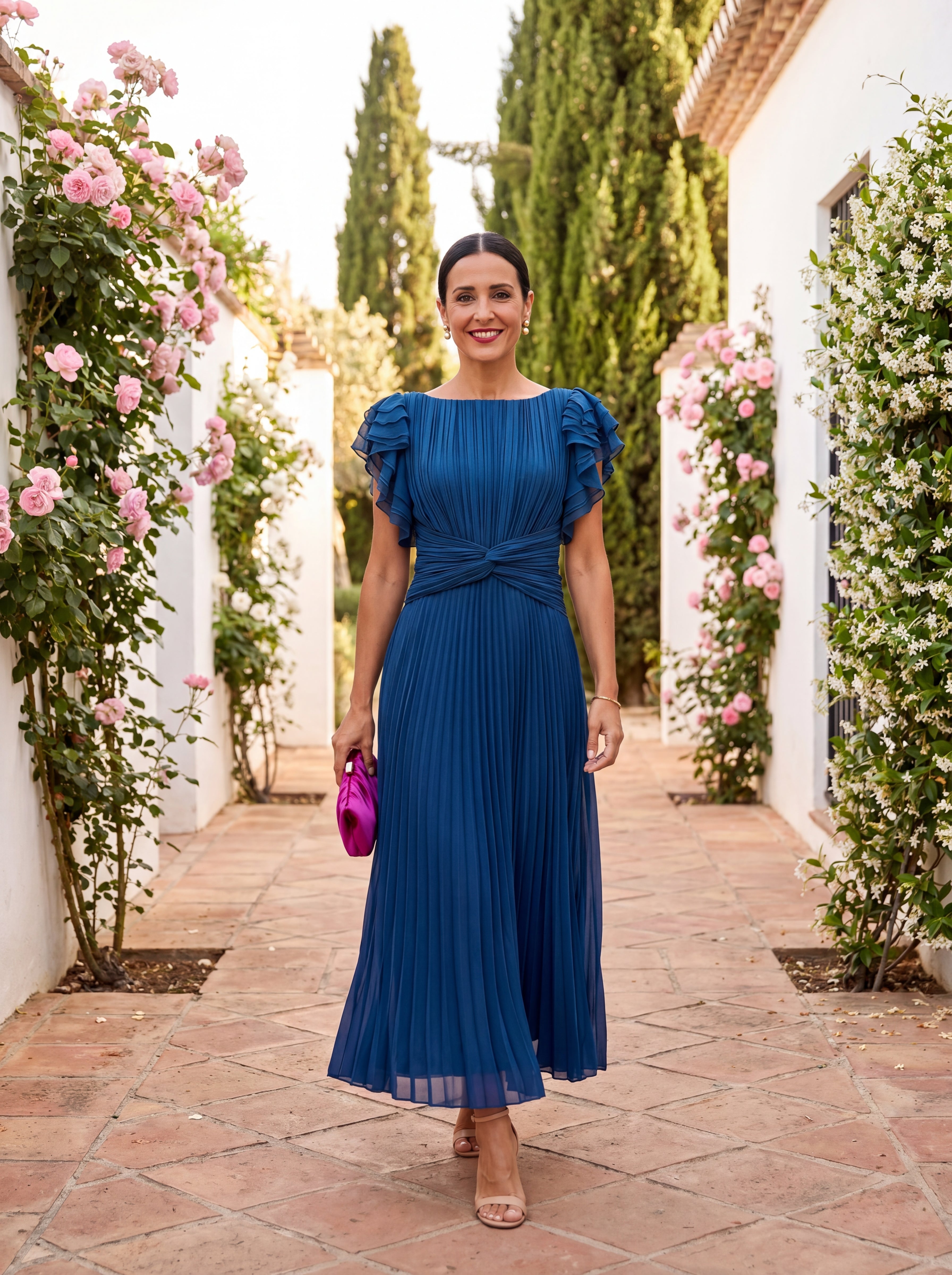 Lara | Vestido de Noche Plisado