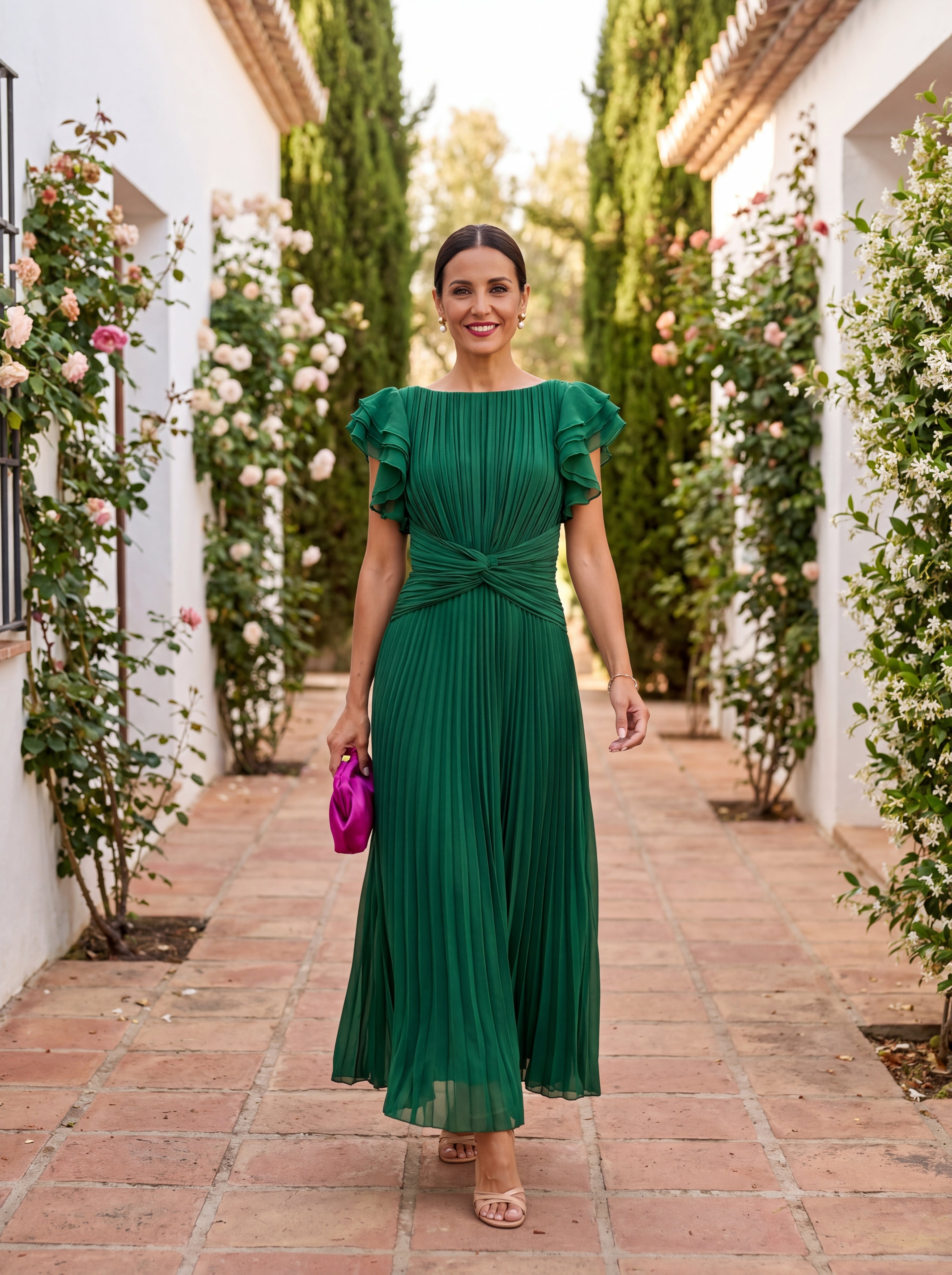 Lara | Vestido de Noche Plisado