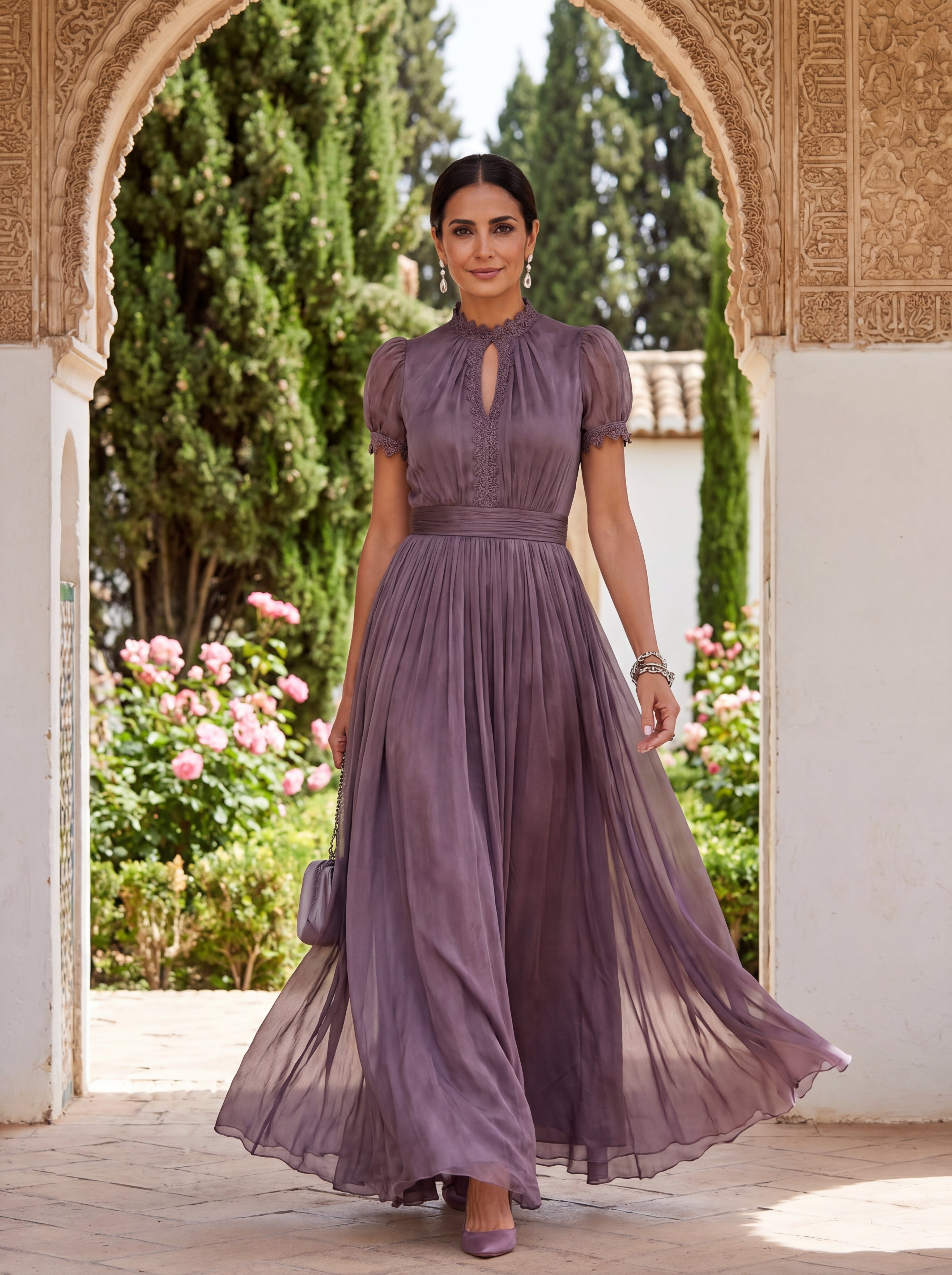 Flavia | Vestido Largo Elegante Violeta