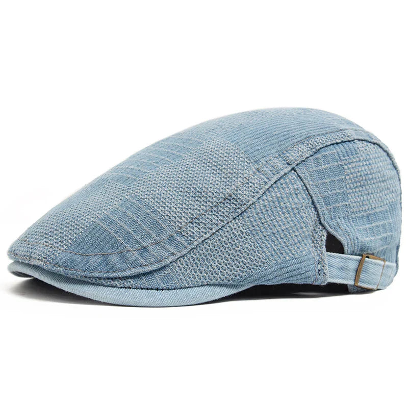 Gorra Capri de mezclilla Nico de Vega Madrid, estilo casual con diseño clásico y bordado en la parte frontal.