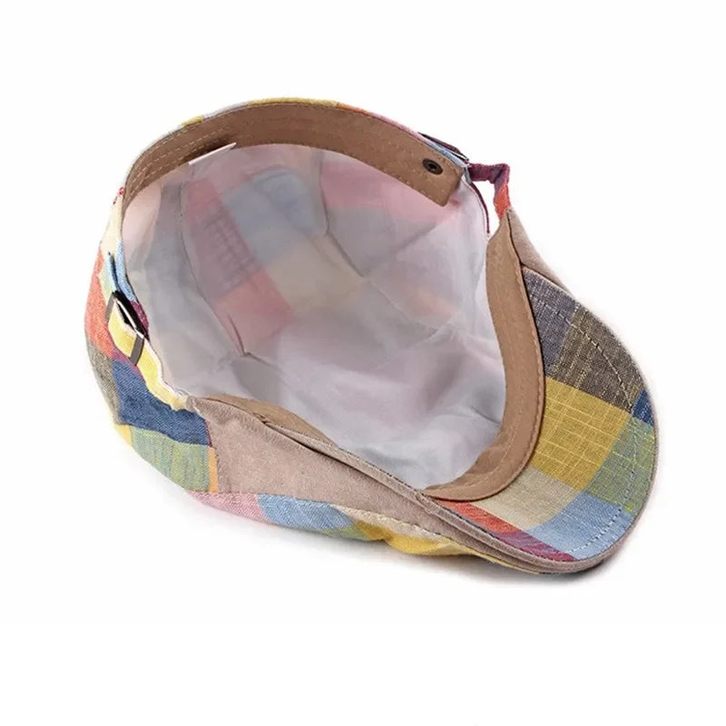 Gorra Dante Vega Madrid con diseño mosaico Riviera, tela ligera y ajustable, estilo moderno y colorido para verano.