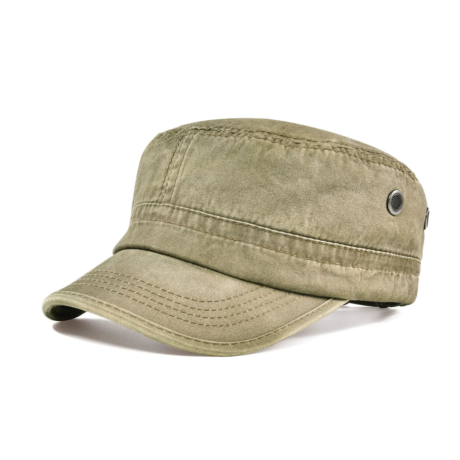 Gorra vintage resistente Diego de Vega Madrid con diseño clásico y material duradero, vista frontal en color oscuro.