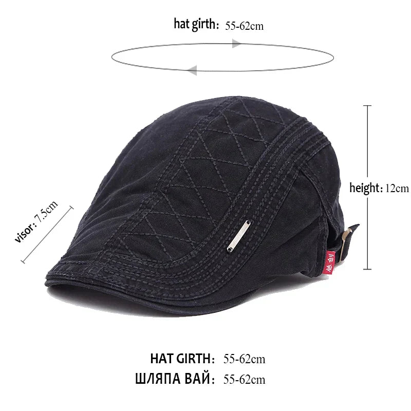 Gorra vintage Vega Madrid Tomás con motivo animal, estilo clásico y diseño único, vista desde el ángulo frontal.