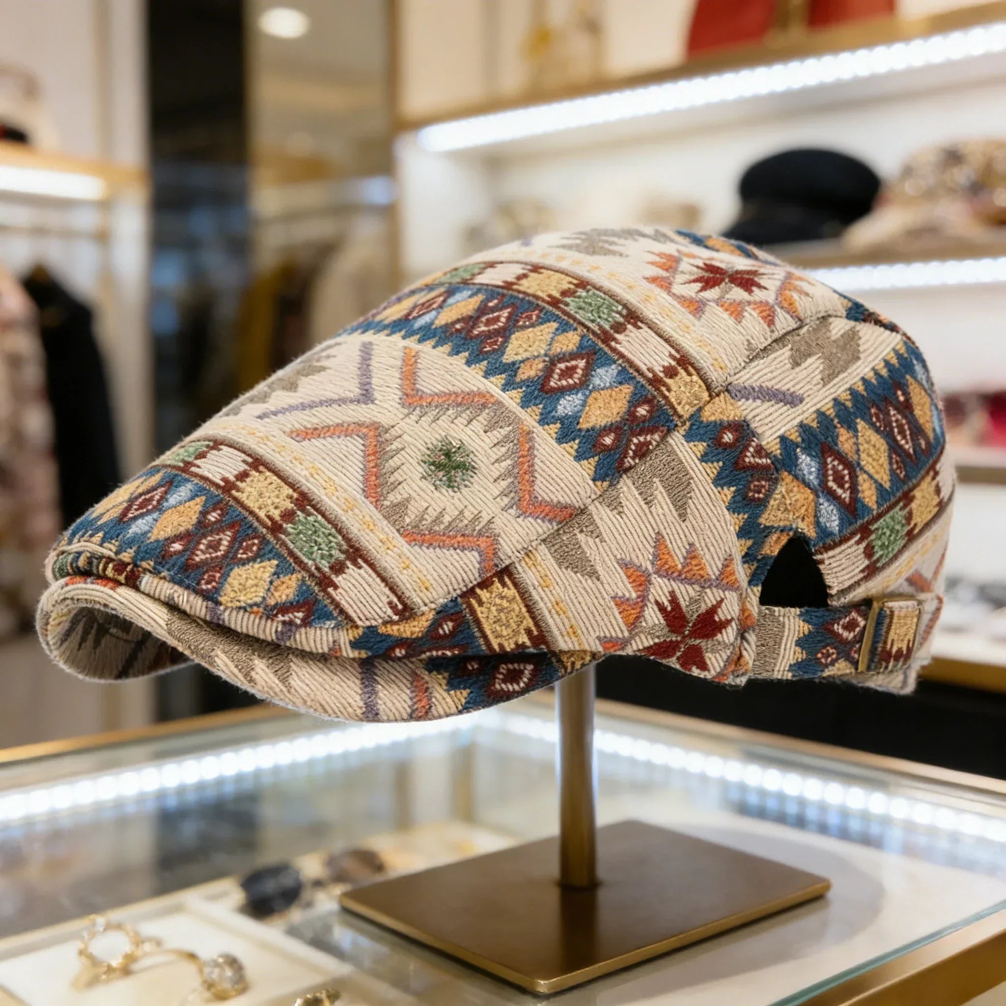 Gorra retro ajustable de colores Vega Madrid, estilo clásico y diseño moderno, vista frontal en colores vibrantes.