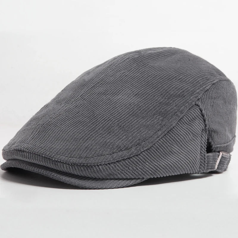 Gorra de pana para hombre Vega Madrid, estilo clásico, en tonos marrón, con visera curva y diseño elegante.