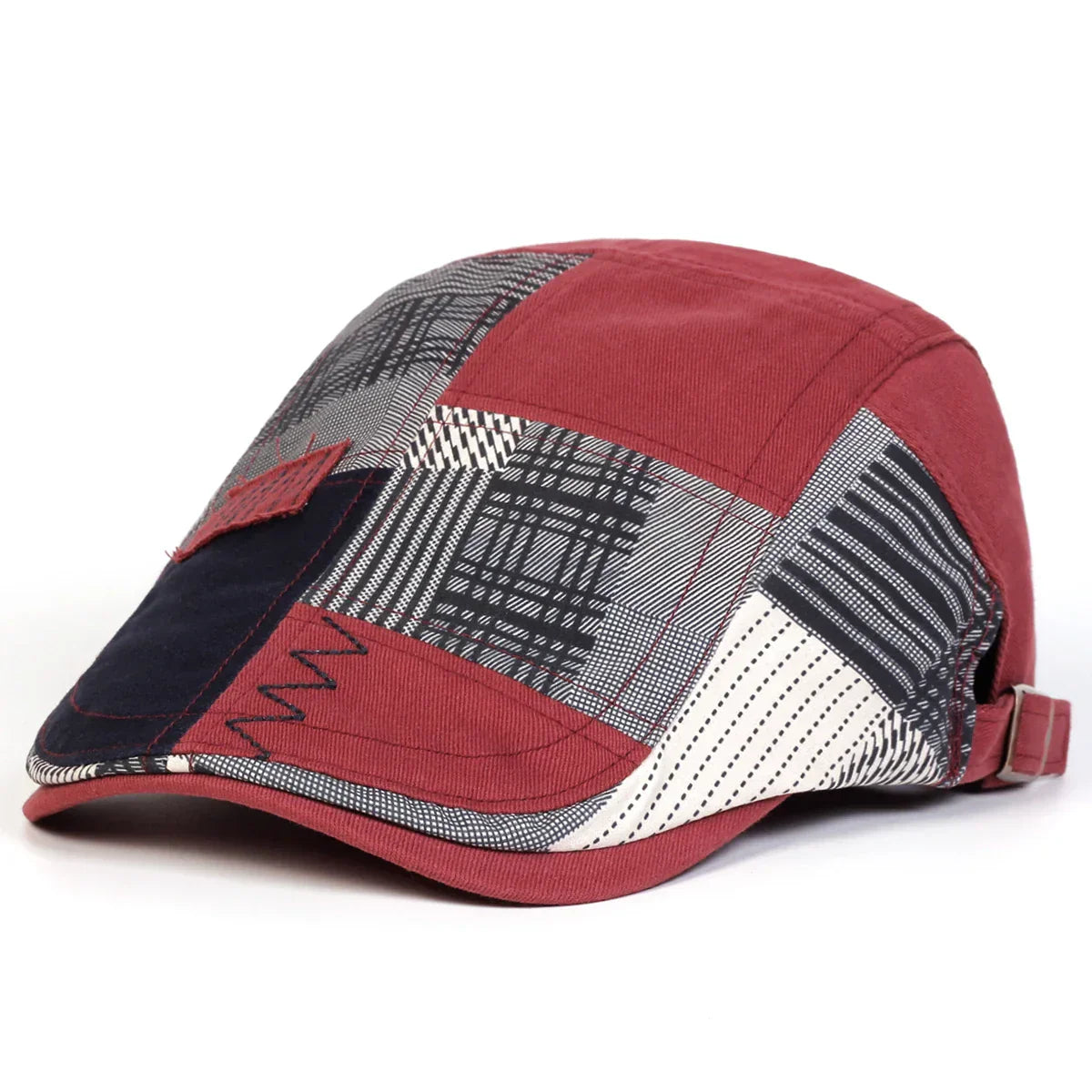 Gorra patchwork para hombre Rafael de Vega Madrid, con diseño colorido y estilo casual.