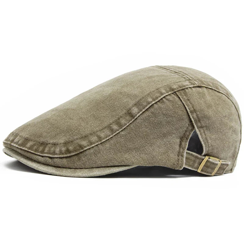 Gorra vintage Lorenzo de Vega Madrid, estilo clásico, con bordado y diseño retro en color neutro.
