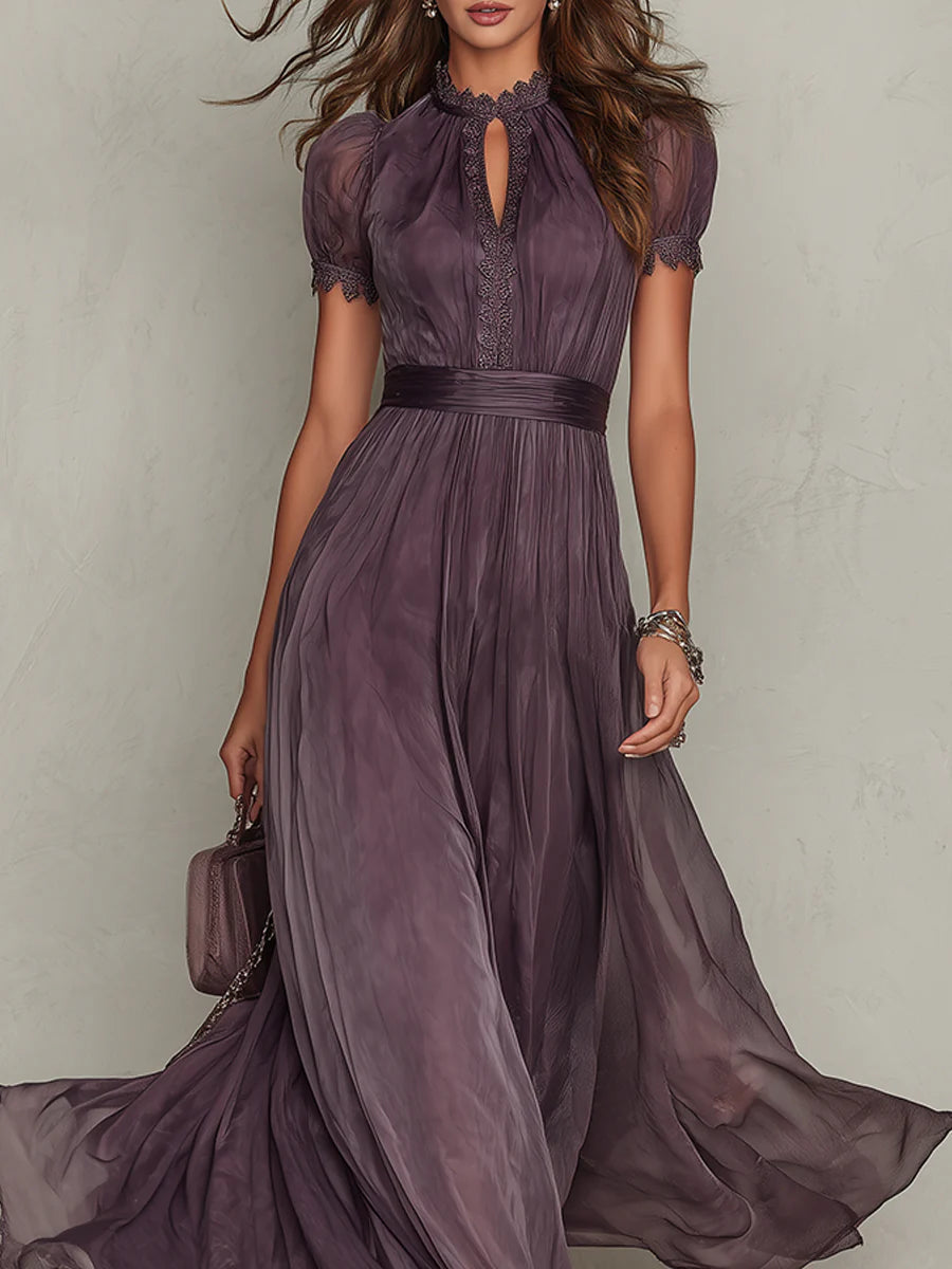 Flavia | Vestido Largo Elegante Violeta