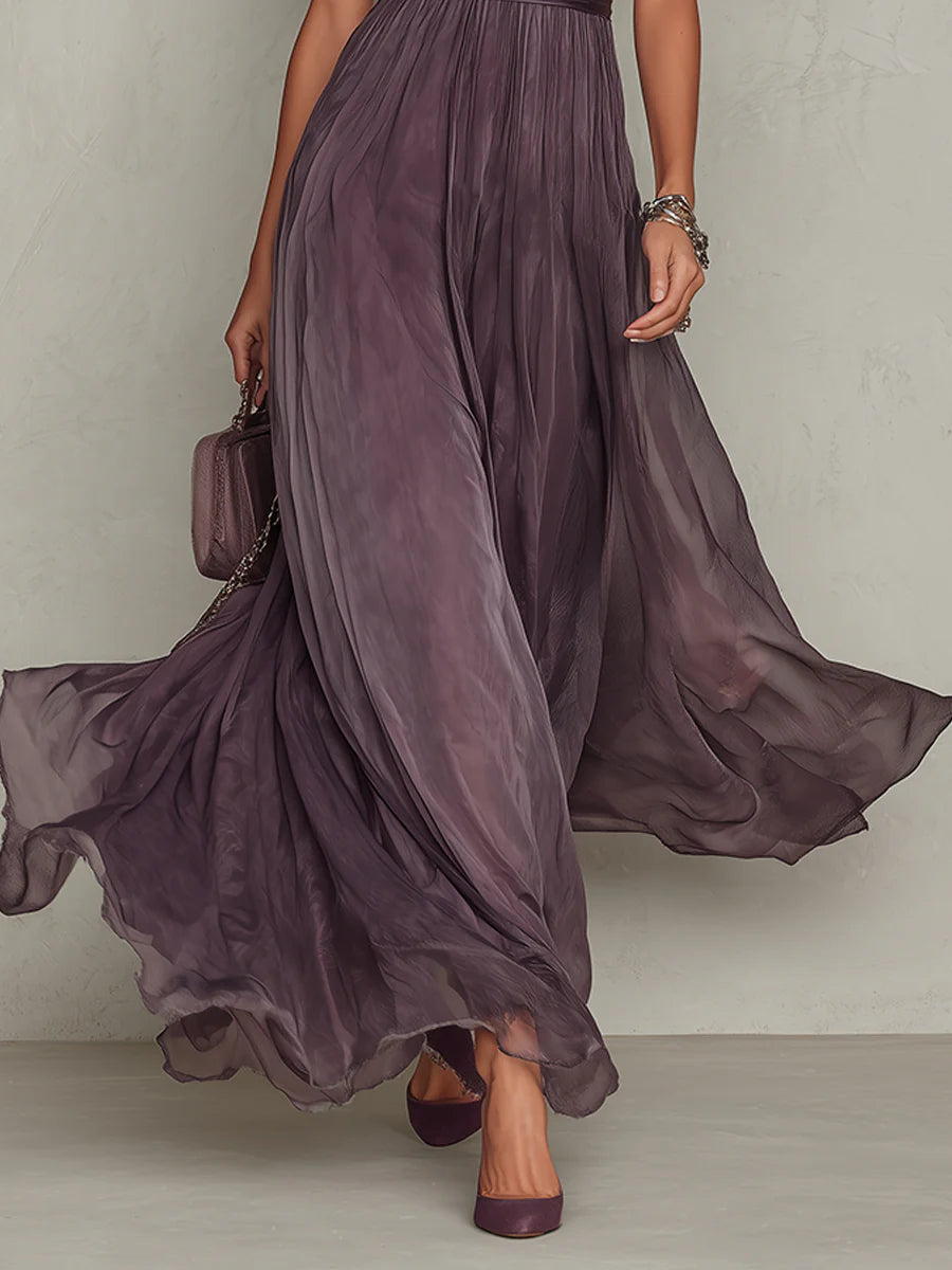 Flavia | Vestido Largo Elegante Violeta