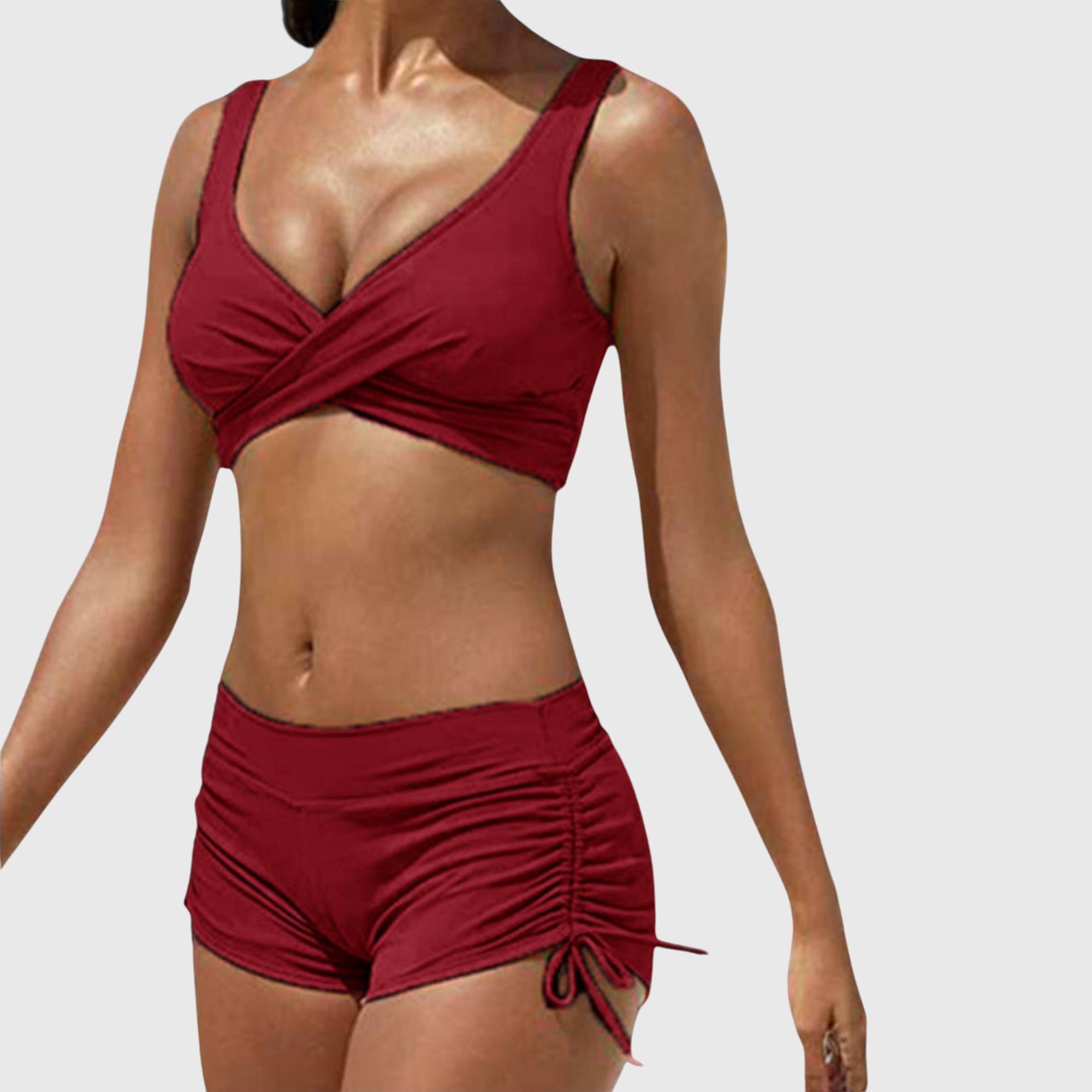 Bikini Anabella de Vega Madrid en color vibrante, con diseño moderno y cómodo para la playa o piscina.