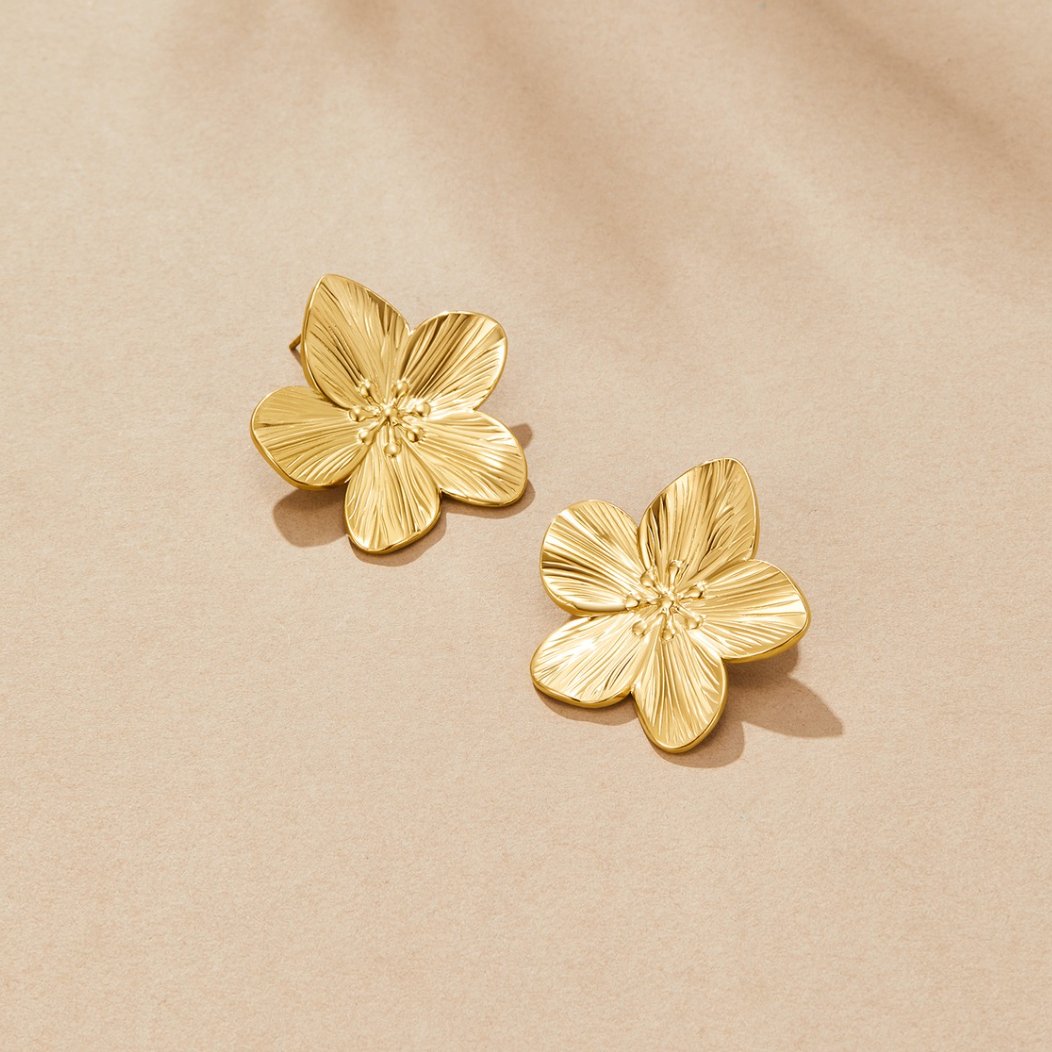 Pendientes Flor Dorada