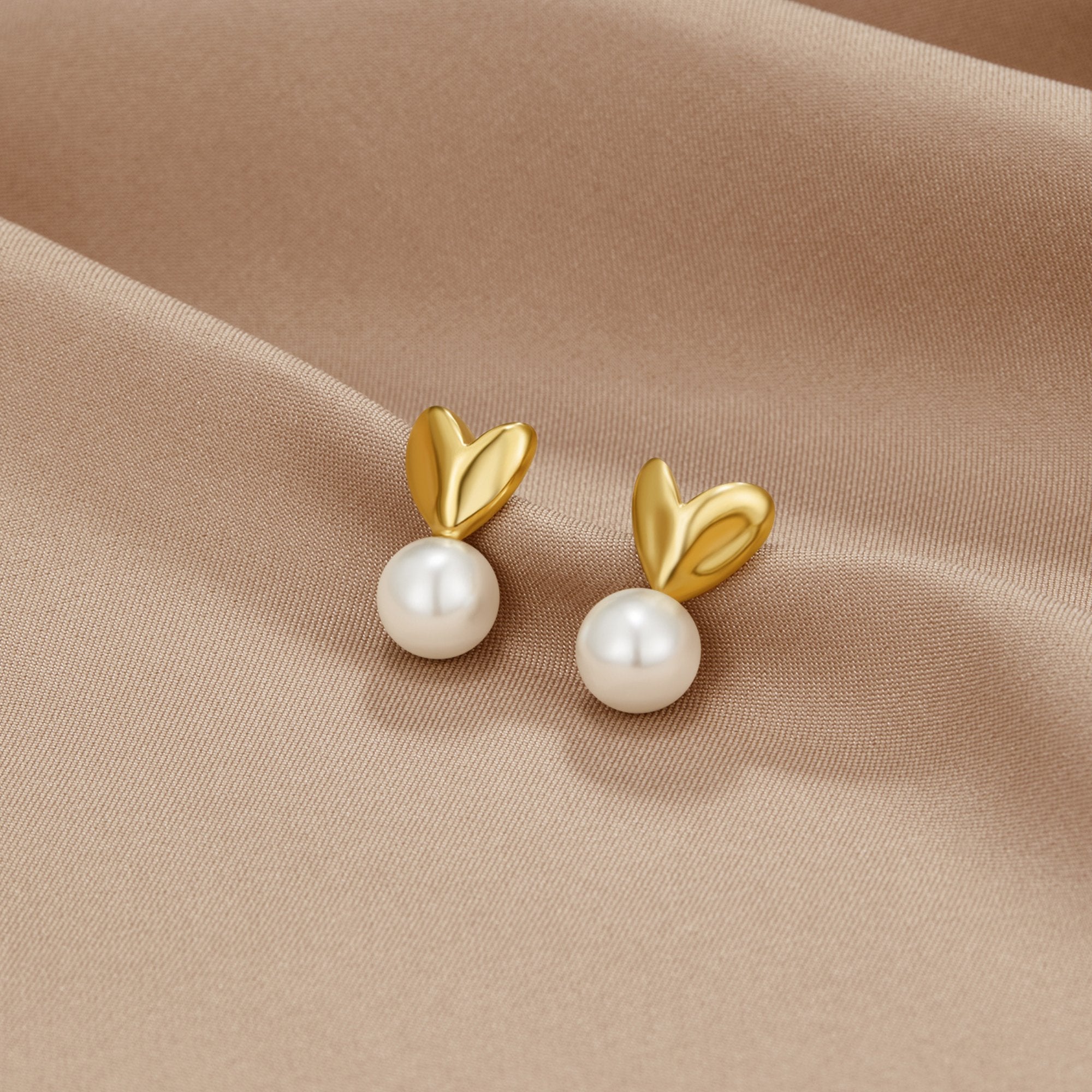 Pendientes Corazón con Perla