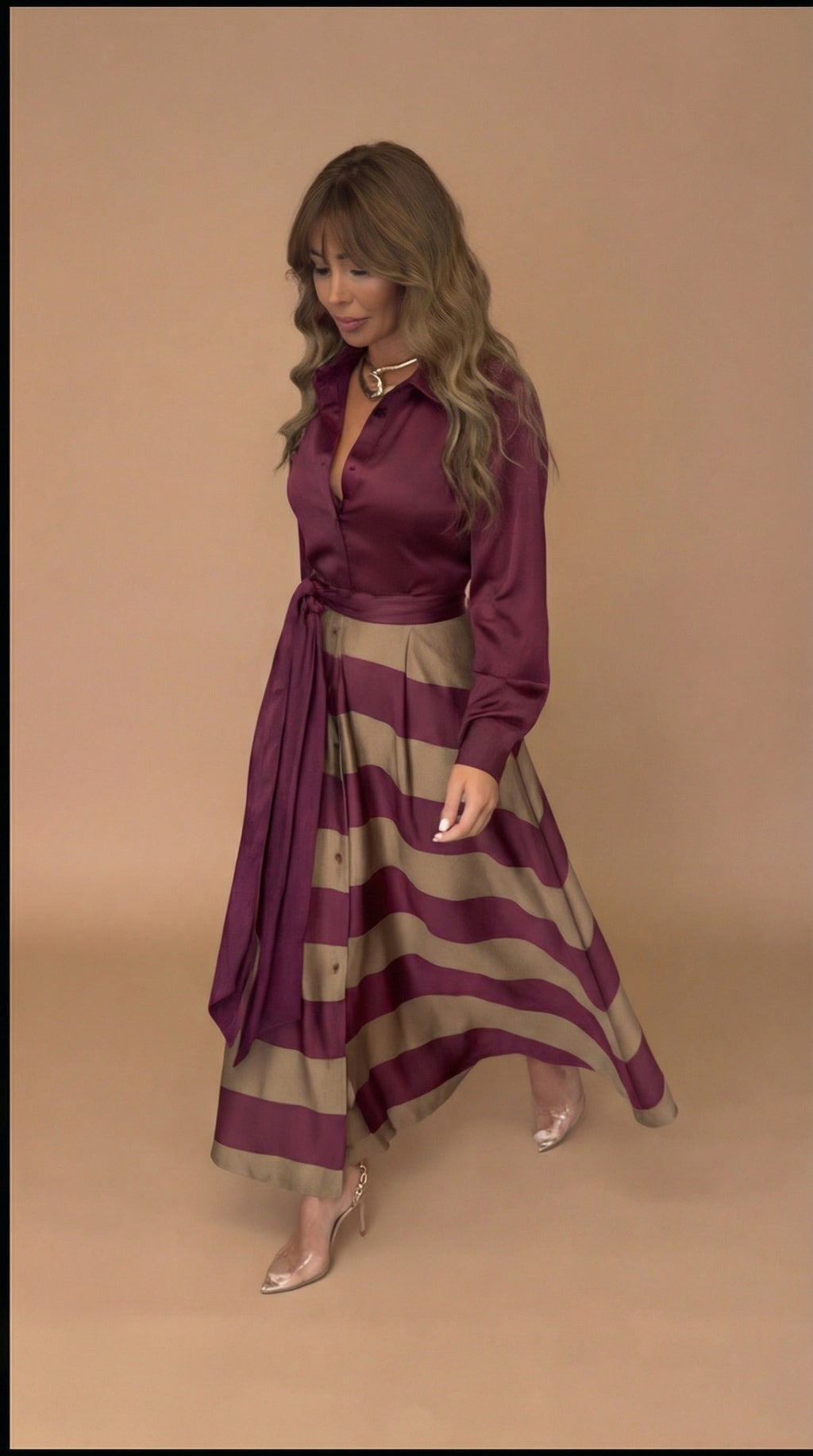 Mila | Vestido Largo a Rayas