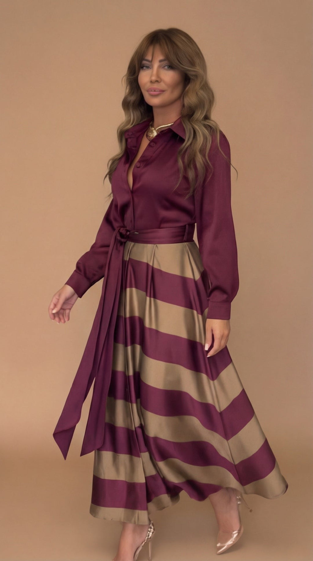 Mila | Vestido Largo a Rayas