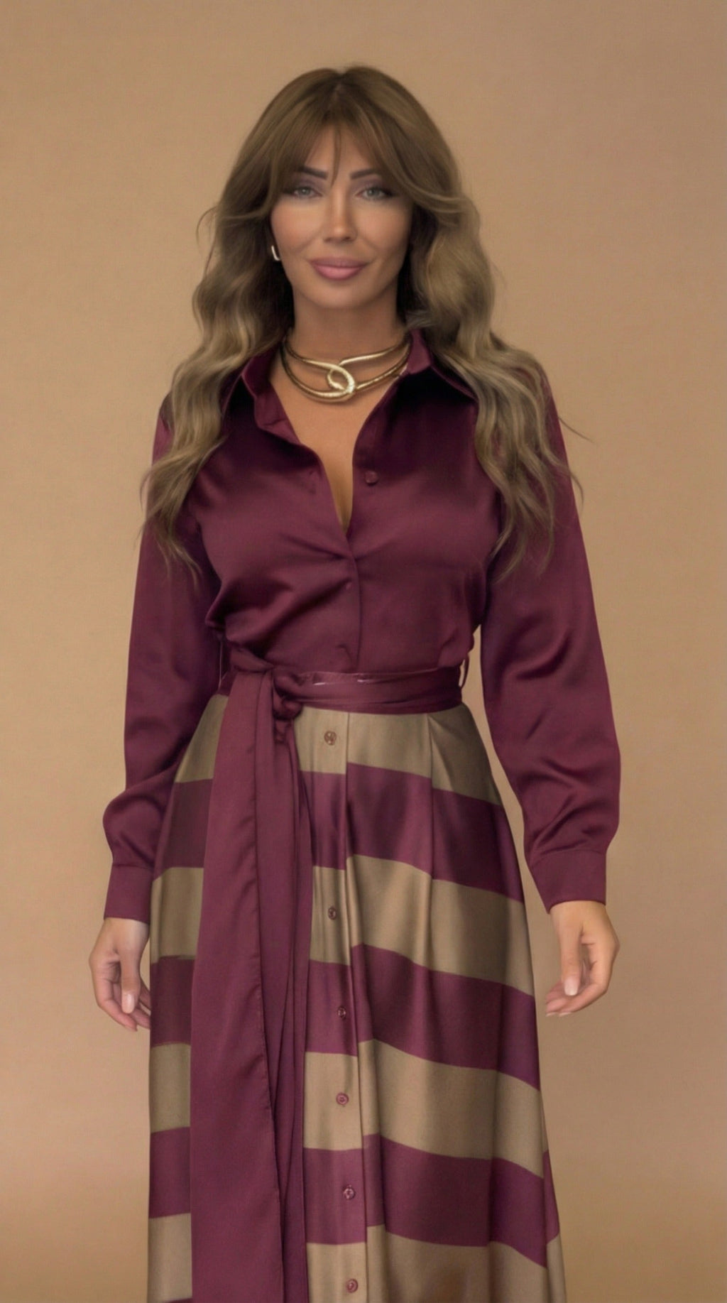 Mila | Vestido Largo a Rayas