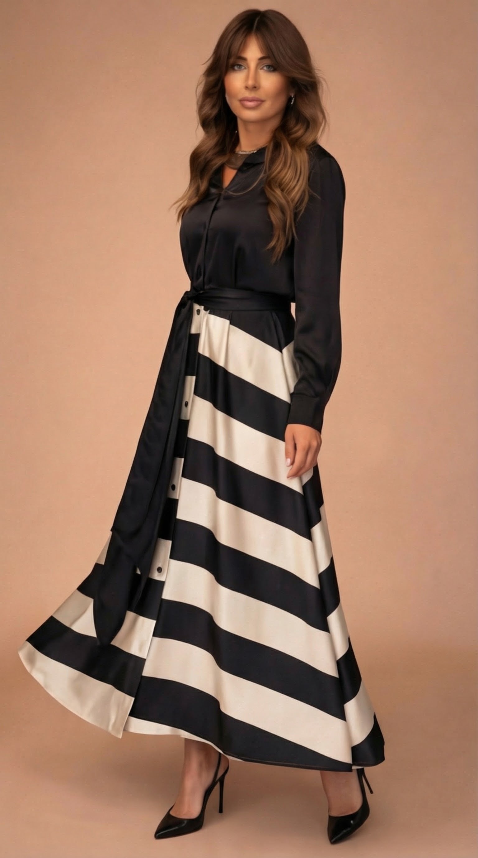 Mila | Vestido Largo a Rayas
