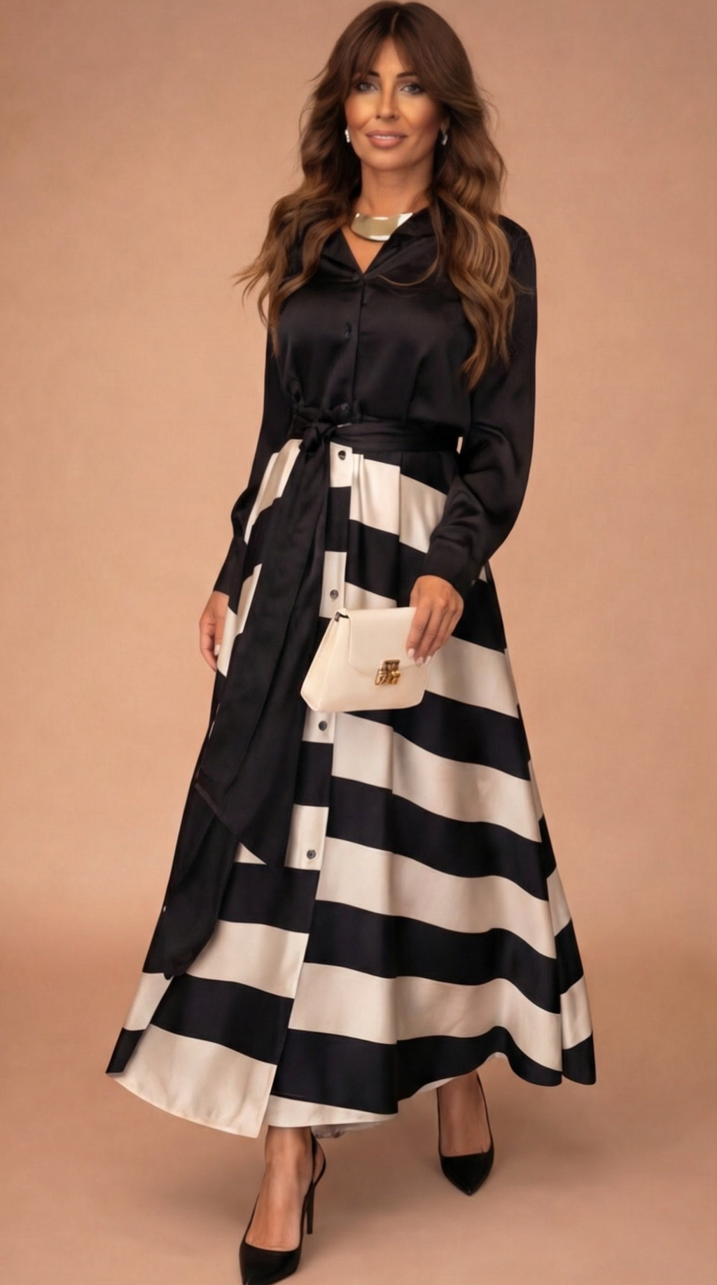 Mila | Vestido Largo a Rayas